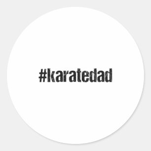 Adesivo Redondo Camisa Karatedad Pai Engraçado de Karatê