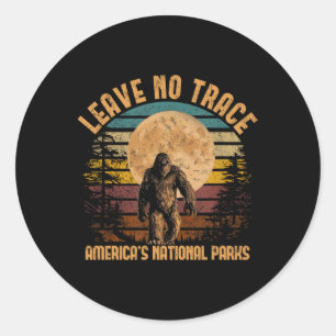 Adesivo Redondo Camisa Leave No Trace America Parques Nacionais Ac