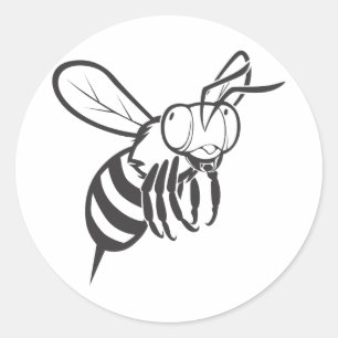 Adesivo Redondo Camisa legal dos desenhos animados do esboço da