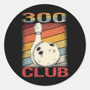 Adesivo Redondo Camisa Lucky Bowling The Perfect Game 300 Club