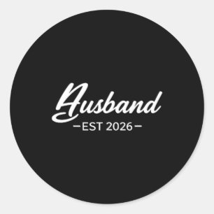Adesivo Redondo Camisa Marido Est 2026 Casado Lua de Mel Casamento