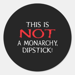 Adesivo Redondo Camisa Não a Monarquia - Anti-trump