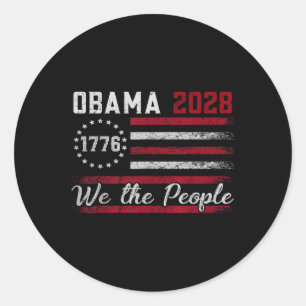 Adesivo Redondo Camisa Obama 2028 Obama Para Presidente 