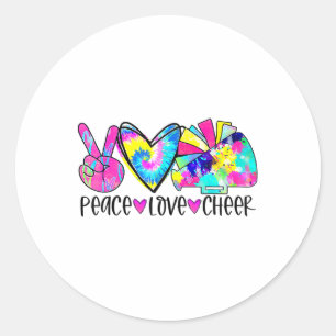Adesivo Redondo Camisa Paz Amor Alegria Tinta Tie Dye Alegria Lide
