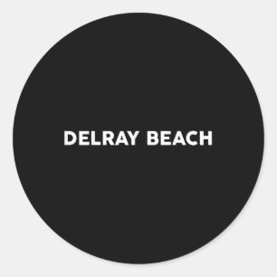 Adesivo Redondo Camisa Que Diz Delray Beach City Delray Beach