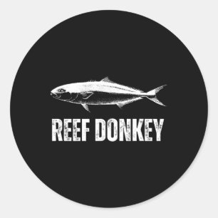 Adesivo Redondo Camisa Reef Donkey Olhejack Pesca Offshore Engraça