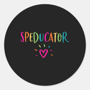 Adesivo Redondo Camisa Speducator Professor de Educação Especial S