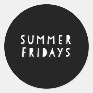 Adesivo Redondo Camisa Summer Fridays Homens Mulheres