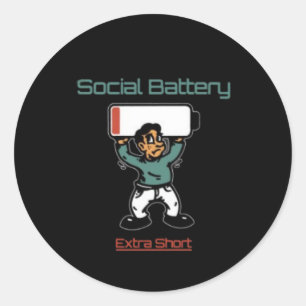 Adesivo Redondo Camisa T da Bateria Social