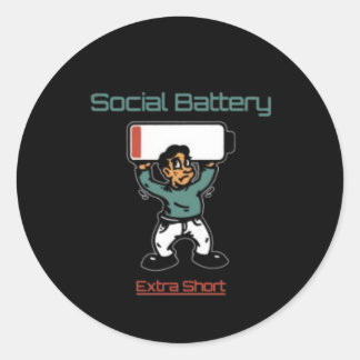 Adesivo Redondo Camisa T da Bateria Social