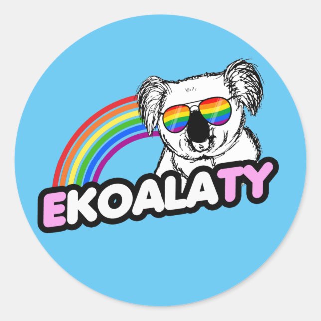 Adesivo Redondo Camisa T do Orgulho Arco-Íris Retroativo (Frente)