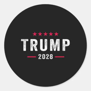 Adesivo Redondo Camisa Trump 2028 Vote Donald Trump 28