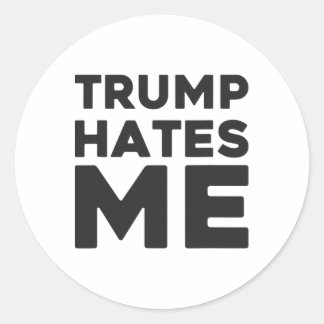 Adesivo Redondo Camisa Trump - Trump Me Odeia