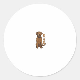 Adesivo Redondo Camisa Vintage Brown Dog Dad Design_1