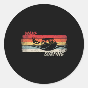 Adesivo Redondo Camisa Wake Surfing Wakesurfing Barco Lago Surf T