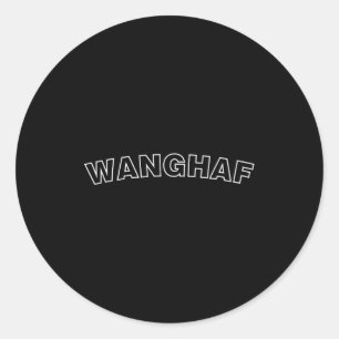 Adesivo Redondo Camisa Wanghaf Wanghaf Engraçada Tendenza Camiseta
