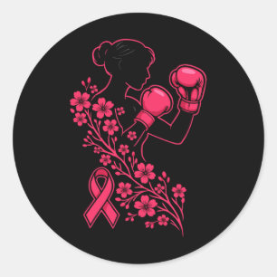 Adesivo Redondo Camisas de Cancer da Mama Mulheres Sensibilização