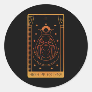 Adesivo Redondo Camisas De Cartão Tarot Para Mulheres Ocultam O A