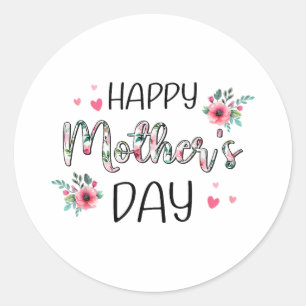 Adesivo Redondo Camisas de feliz dia de as mães para mulheres, mãe