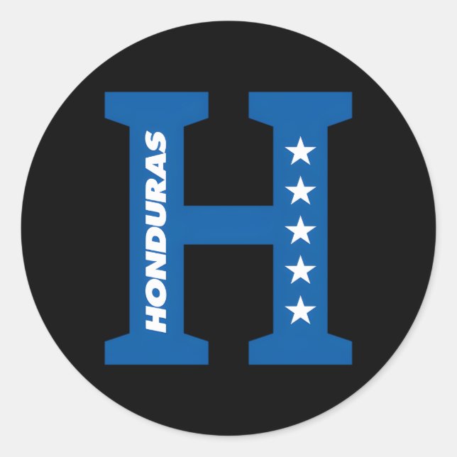 Adesivo Redondo Camisas De Honduras Camisas Catrachas De Hondura (Frente)