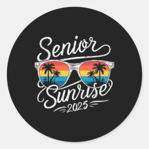 Adesivo Redondo Camisas De Nascer Do Sol De mais velho De 2025 Cam