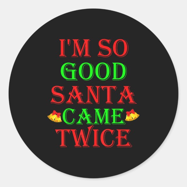 Adesivo Redondo Camisas De Natal Inadequadas Uni Adulto Sma Preto (Frente)