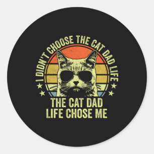 Adesivo Redondo Camisas De Pai De Gato Para Dia de os pais De Gato