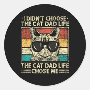 Adesivo Redondo Camisas De Pai De Gato Para Dia de os pais De Gato