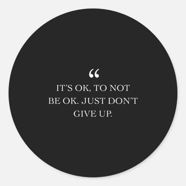 Adesivo Redondo Camisas De Sensibilização Para A Saúde Mental Para (Frente)