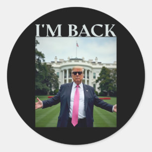 Adesivo Redondo Camisas De Trump Para Homens 2025