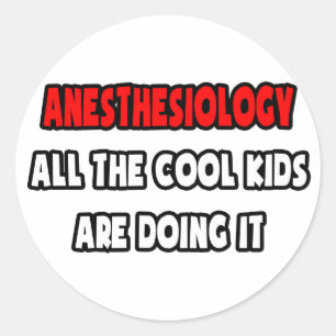 Adesivo Redondo Camisas e presentes anestesiologistas engraçados