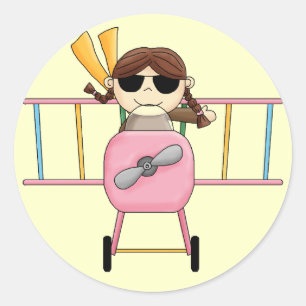 Adesivo Redondo Camisas e presentes do piloto