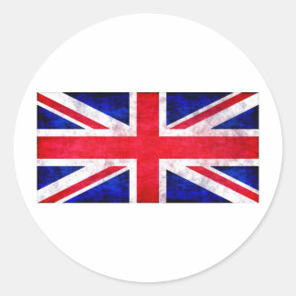 Adesivo Redondo Camisas e presentes do Union Jack grunge