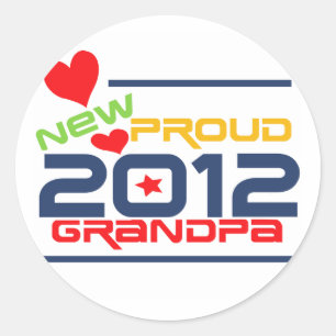 Adesivo Redondo Camisas e presentes do vovô orgulhosos de 2012