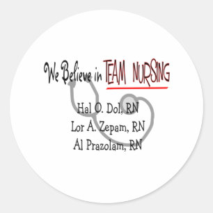 Adesivo Redondo Camisas e presentes para enfermeiras Hilarious