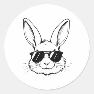 Adesivo Redondo Camisas legal De Felz pascoa Coelhinho Para Rapaze