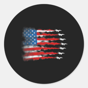 Adesivo Redondo Camisas Patriotas Homens Jet Red White Blue Usa Ba