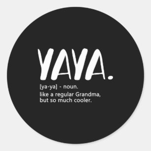 Adesivo Redondo Camisas Yaya para mulheres ideia do dia das mães p
