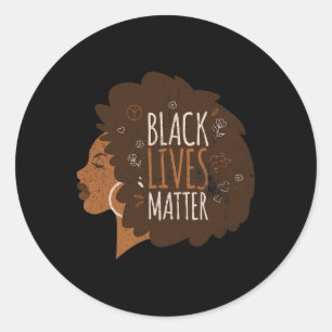 Adesivo Redondo Camiseta Black Lives Problem Blm, Justiça Social P
