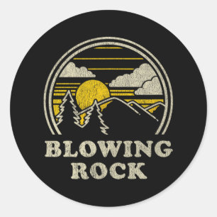Adesivo Redondo Camiseta Blowing Rock North Carolina Nc Vintage Hi