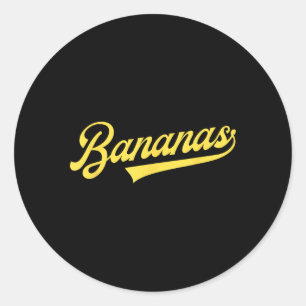 Adesivo Redondo Camiseta clássica Banana Retro Throwback Bananas.p