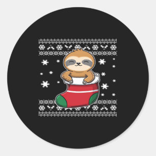 Adesivo Redondo Camiseta Clássica de Natal