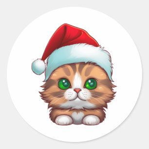 Adesivo Redondo Camiseta Clássica de Natal Floffy Munchkin
