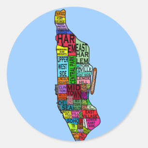 Adesivo Redondo Camiseta codificado cor de Manhattan NYC, Hoodies