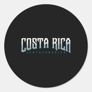 Adesivo Redondo Camiseta Costa Rica - Eco Viagem Praia Surf Design