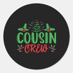 Adesivo Redondo Camiseta Cousin Crew