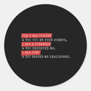 Adesivo Redondo Camiseta Cristã Anti Trump Menos Importante Destas