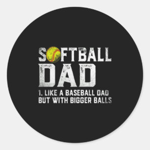 Adesivo Redondo Camiseta D T Pai de Softbol Masculino Maior