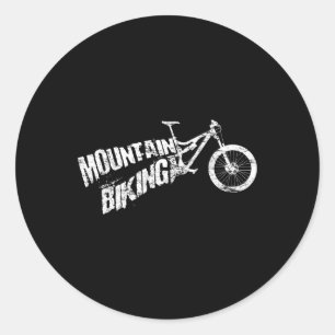 Adesivo Redondo Camiseta de Bicicleta de Montanha - Camisetas de C