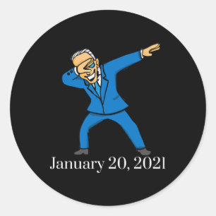 Adesivo Redondo camiseta de Biden Shirt Biden Dabbing 2021